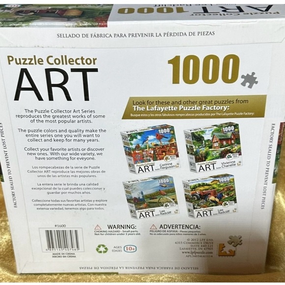 Puzzle Collector ART By/por Lee Radcliff 1000 Pieces Jigsaw Puzzle Sealed - Picture 4 of 6